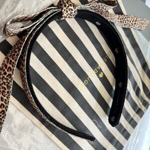 Lele sadoughi headband slim bow Bardot leopard cheetah